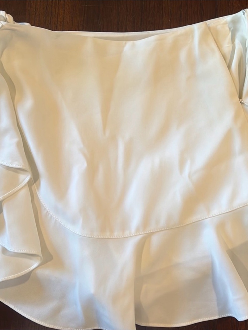 cinq à sept White Ruffle Women's Shorts